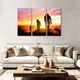 thumbnail image 2 of Elephant Stock Cyclists At Sunset Wall Art - Horizontal Multi Panel Canvas - Living Room Wall Decor - Sports Multi Panel - Orange And Yellow Decor - 74" x 48", 2 of 4
