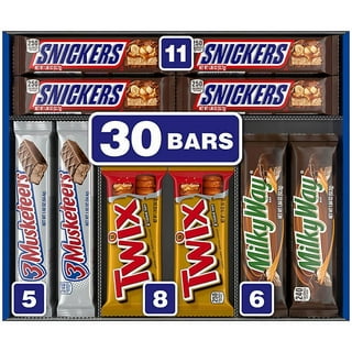 M&M's Snickers & More Mixed Chocolate Gift 30 Bars 1.4kg