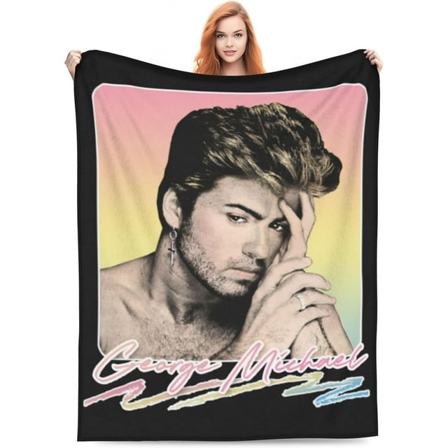 George Michael Anti-Pilling Flannel Blanket, Suitable for Sofas, Outdoor use, Games and Lunch Breaks 60"x50"