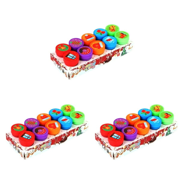 30 sellos navideños, divertidos sellos navideños, decoración, manualidades, sellos festivos para profesores, dibujos, álbumes de fotos, diarios, Estilo C