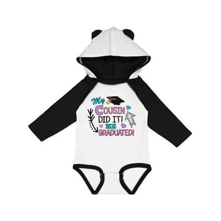 

Inktastic My Cousin Graduated with Cap and Arrows Gift Baby Girl Long Sleeve Bodysuit