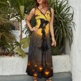 thumbnail image 4 of Halloween Scary Night Full Moon Art Sleeveless Dress Women's Summer Suit Dresses for Women 2025 Luxury Party Dress, 4 of 7