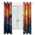 thumbnail image 3 of Sunset Jumping Dolphin Blackout Curtains for Bedroom Curtains Insulated Room Darkening Window Drapes for Living Room, 3 of 7