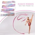thumbnail image 3 of 30pcs 2M/4M Flashing Glitter Dance Ribbon Rhythmic Art Gymnastics Ballet Twirling Rod Stick Kid Sport Training Rainbow Toys., 3 of 7