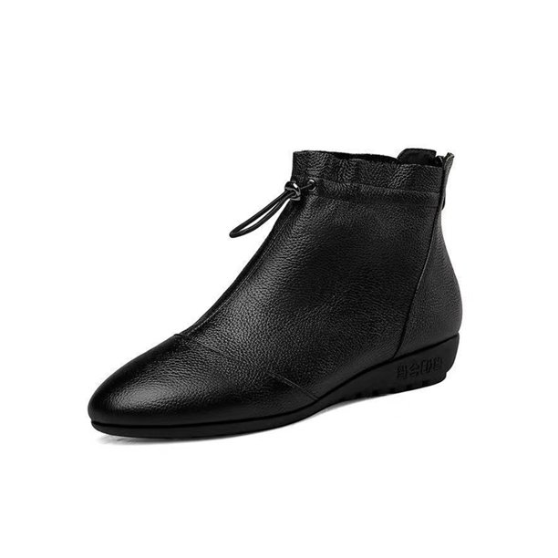 Colisha Ladies Boots Low Heel Wedge Bootie Casual Ankle Boot Daily Slip