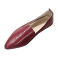 thumbnail image 3 of Women's Textured Leather Loafers, Wide Width Casual Slip-On Flats for Women, Soft Sole Comfort Walking Shoes, Breathable Daily Dress Shoes, 3 of 10