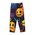 thumbnail image 6 of Uemuo Playful Ghosts Night Sky Pattern Women's Wide Leg Palazzo Lounge Pants with Pockets Light Weight Loose Comfy Casual Pajama Pants-X-Large, 6 of 9