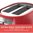thumbnail image 3 of BLACK+DECKER 2-Slice Extra Wide Slot Toaster, Red/Silver, TR1278TRM, 3 of 11