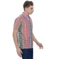 thumbnail image 5 of LA LEELA Men's Hawaiian Summer Holiday Beach Shirts S Geometric Multicolor Vacation Party, 5 of 6