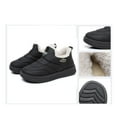thumbnail image 7 of Winter Snow Boots for Women Slip on Furry Lined Ankle Booties Casual Comfy Lightweight Soft Sole Cold Weather Walking Shoes Black Size 5.5, 7 of 7
