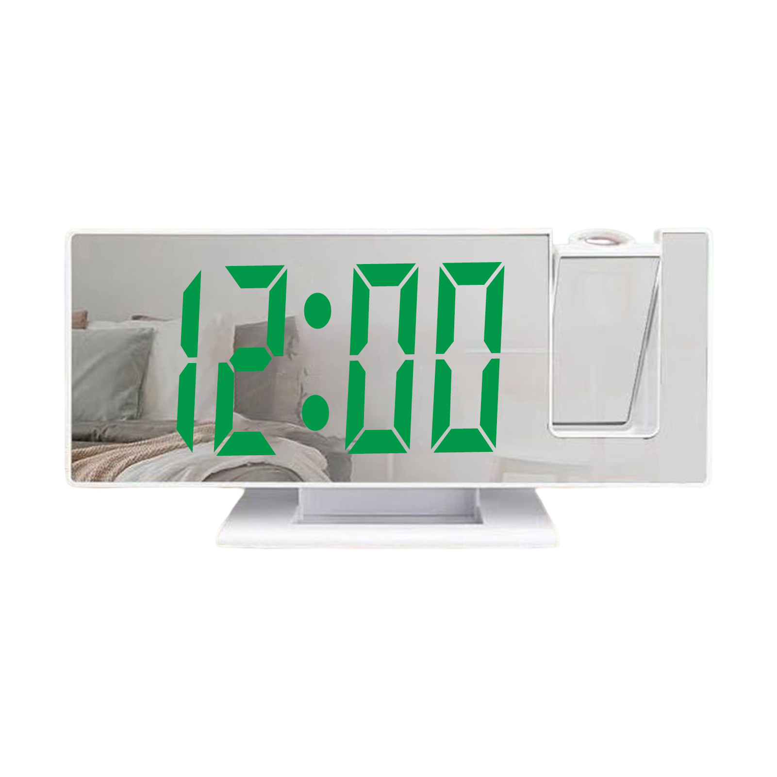 Farfi Projection Alarm Clock Time Projection Big Screen Adjustable