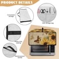 thumbnail image 6 of Renewold Toaster Oven Cover Stain-Resistant Air Fryer Smart Oven Protector with Storage Pockets Easy Clean Kitchen Appliance Accessories, 18.5 x 14.5 x 9 Inches, Sunflower Butterfly Retro, 6 of 7