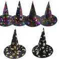 thumbnail image 4 of Sombreros de bruja de Halloween para adultos y niños, 1 piezas, sombrero de bruja, cinta de Mascarada, gorra puntiaguda superior, decoración de fiesta de Halloween, accesorios de Cosplay, 4 of 4