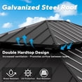 thumbnail image 5 of 15' x 13' Aluminum Hardtop Gazebo with Curtains & Screens, Double Roof Patio Pavilion, 5 of 6