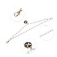 thumbnail image 3 of Ofertas Únicas 1 Pc Correa de Bolso de Doble Capa con Colgante de Perlas y Lazo para Citas en Tono Dorado de Metal y Plástico, 3 of 5