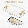 thumbnail image 2 of Vintage Decorative Tray Jewelry Tray Towel Tray Storage Tray Rings Necklace Bracelets Earrings Trays Cosmetics Jewelry Organizer Retro Design Bow Decor Resin Plate Coquette Room Decor (White), 2 of 7