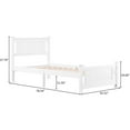 thumbnail image 3 of Ktaxon Twin Wood Platform Bed with Headboard, Teen Bed, White, 3 of 9