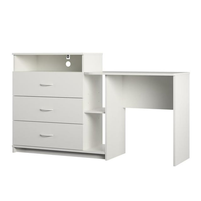 Ameriwood Home Commode et Bureau Rebel 3 en 1 en Blanc