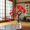 thumbnail image 4 of Chinese Wintersweet Resin Ornament for Home Decor - Desktop Decoration for Living Room, Study, Wine Cabinet, Bedroom in Red, Pink, White, 4 of 6