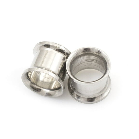 Ear tunnels Double flared 00G (10 mm) Lightweight Made of Surgical Steel