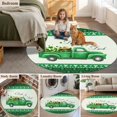 thumbnail image 6 of Area Rug 36in, St. Patrick's Day Truck with Gold Coin Floor Carpet Living Room Rug, Green Clovers Leaf Plaid Non-Slip Welcome Mat Indoor Rugs for Bedroom Dining Room, 6 of 9