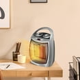 thumbnail image 7 of WAA Small Electric Space Heater Ceramic Space Heater,Portable Heater Fan for Office with Adjustable Thermostat and Overheat Protection ETL Listed for Kitchen, 750W/1500W Silver, 7 of 7