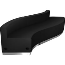 Flash Furniture Hercules Alon 3 Piece Reception Seating in Black