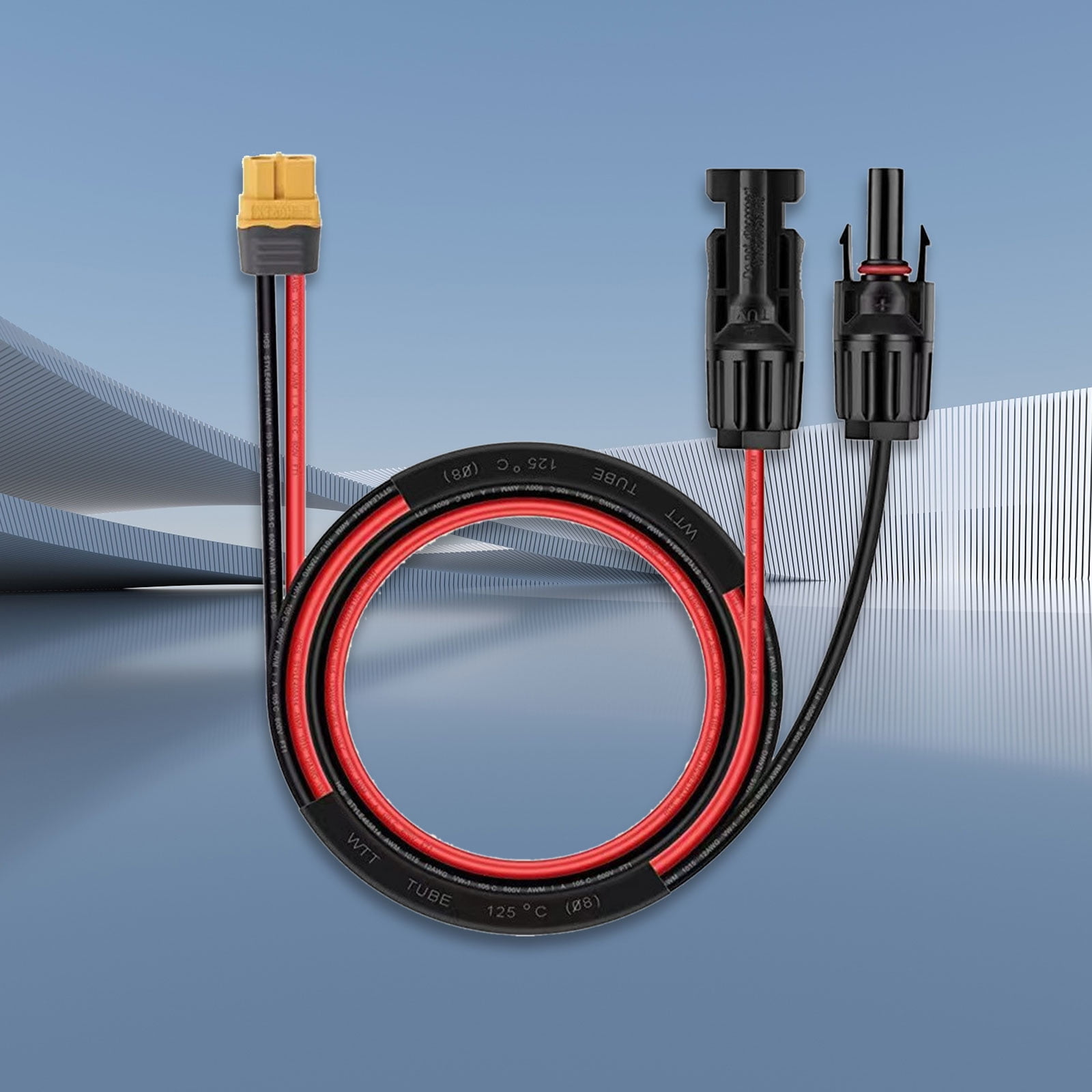 12AWG Solar to XT60 Charging Cable with High Efficiency Power Transfer for Outdoors Adventure