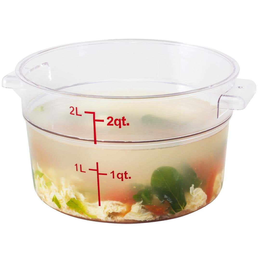 7 Tall Round Clear Plastic Tubs (72oz)