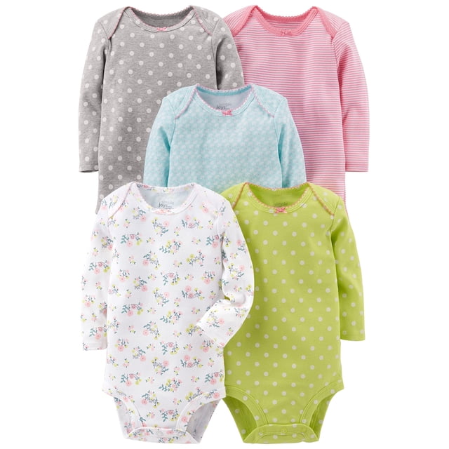 Body Simple Joys de Carter's para niñas, paquete de 5, 0-3 meses