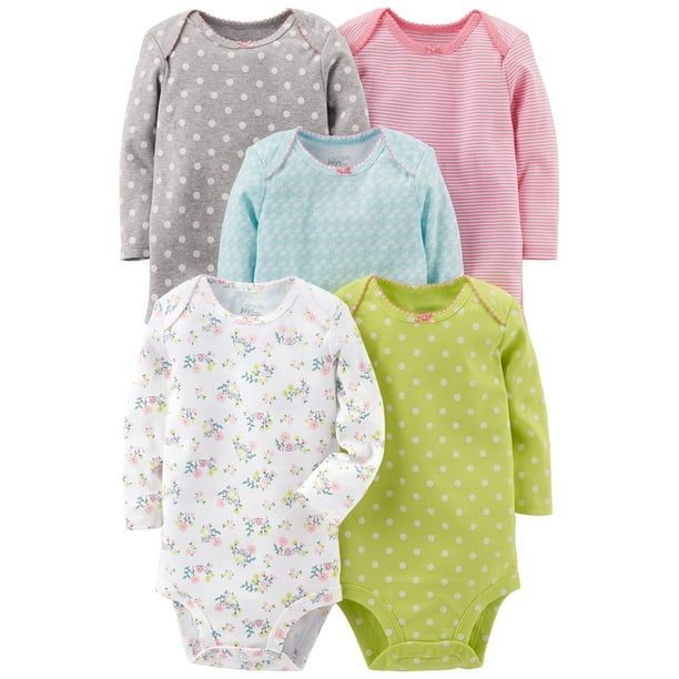 Body Simple Joys de Carter's Baby Girls de 3 a 6 meses (5 unidades)