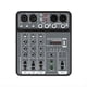 thumbnail image 1 of Mezclador de Audio de 4 Canales con Alimentación Fantasma de 48 V, Mezclador de Sonido de Estudio USB, Consola de DJ con Bluetooth para Karaoke., 1 of 7