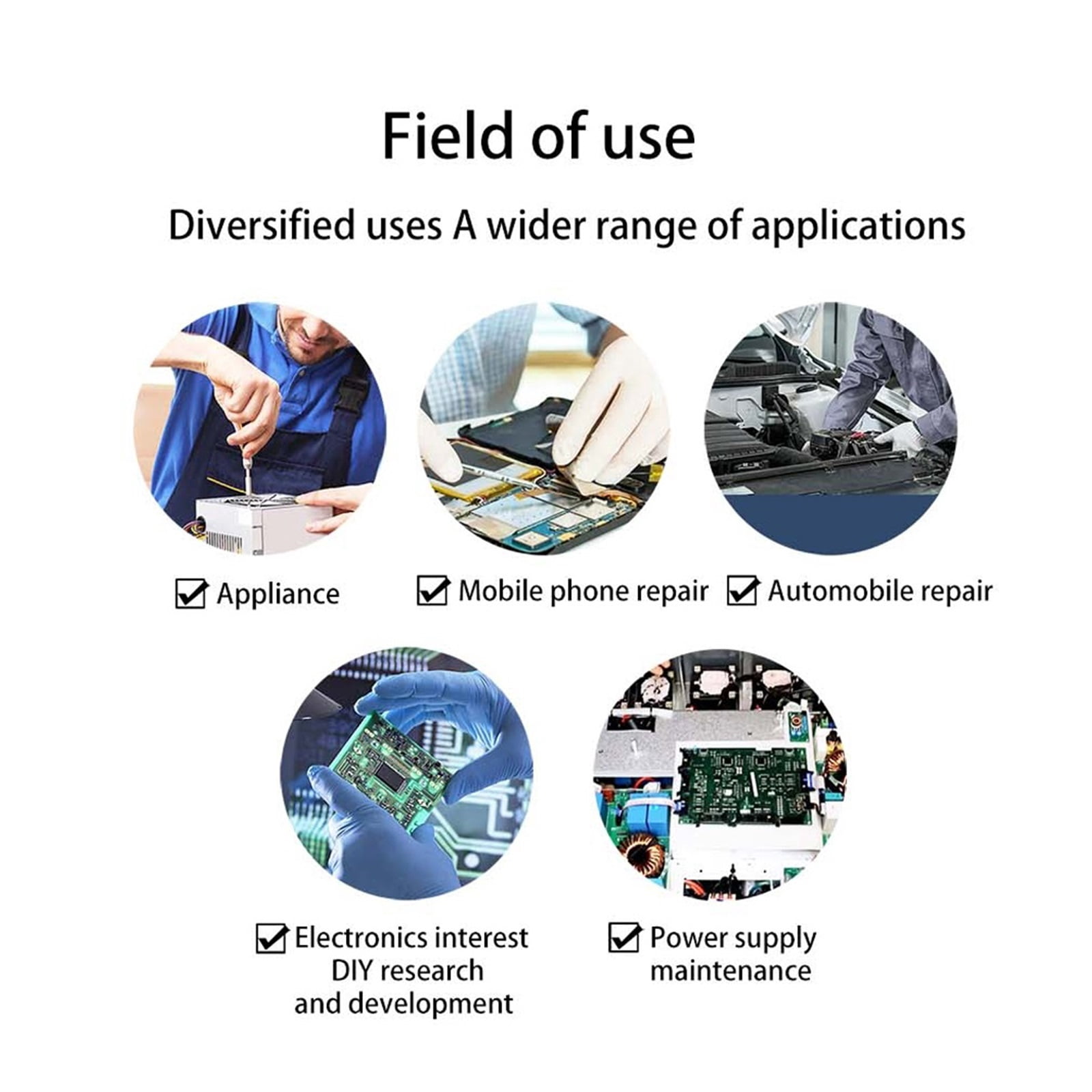 Portable Digital Oscilloscope 50M Sampling Rate 10M Analogue Bandwidth Cellphone Repairs 6A Current Waveform Measurement ,Professional Designed