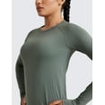 thumbnail image 3 of CRZ YOGA Seamless Long Sleeve Shirts for Women Workout Athletic Running Yoga Tops Breathable Tshirt, 3 of 5
