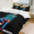 thumbnail image 2 of Hey-Arnold 3 Piece Bedding Set, 1 Duvet Cover And 2 Pillowcases, Ultra Soft Breathable Printed Duvet Cover Set For Teen Women And Men 90"x90", 2 of 8