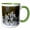 Green/White, variant on 3drose, Image of Oyster Shells Line the Seawalls in Florida Canal, 15oz Mug