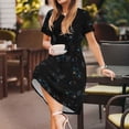 thumbnail image 3 of Lsque Game Time Print Women's Casual Dress T-Shirt Summer Short Sleeve Scoop Neck Swing Dresses, 3 of 6