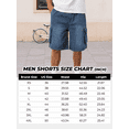 thumbnail image 3 of EMMIOL Men's Y2K Denim Shorts Mid Elastic Waist Baggy Jean Shorts Loose Fit Jorts Retro Hip Hop Shorts, 3 of 7
