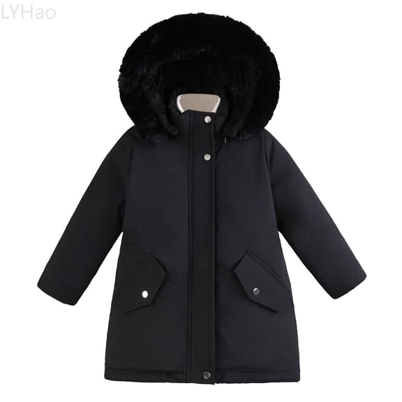 LYHao Girl Winter Coats Heavyweight Hooded Jacket Kid Snow Outwear Girls Down Coats,Sizes 3-4 Years
