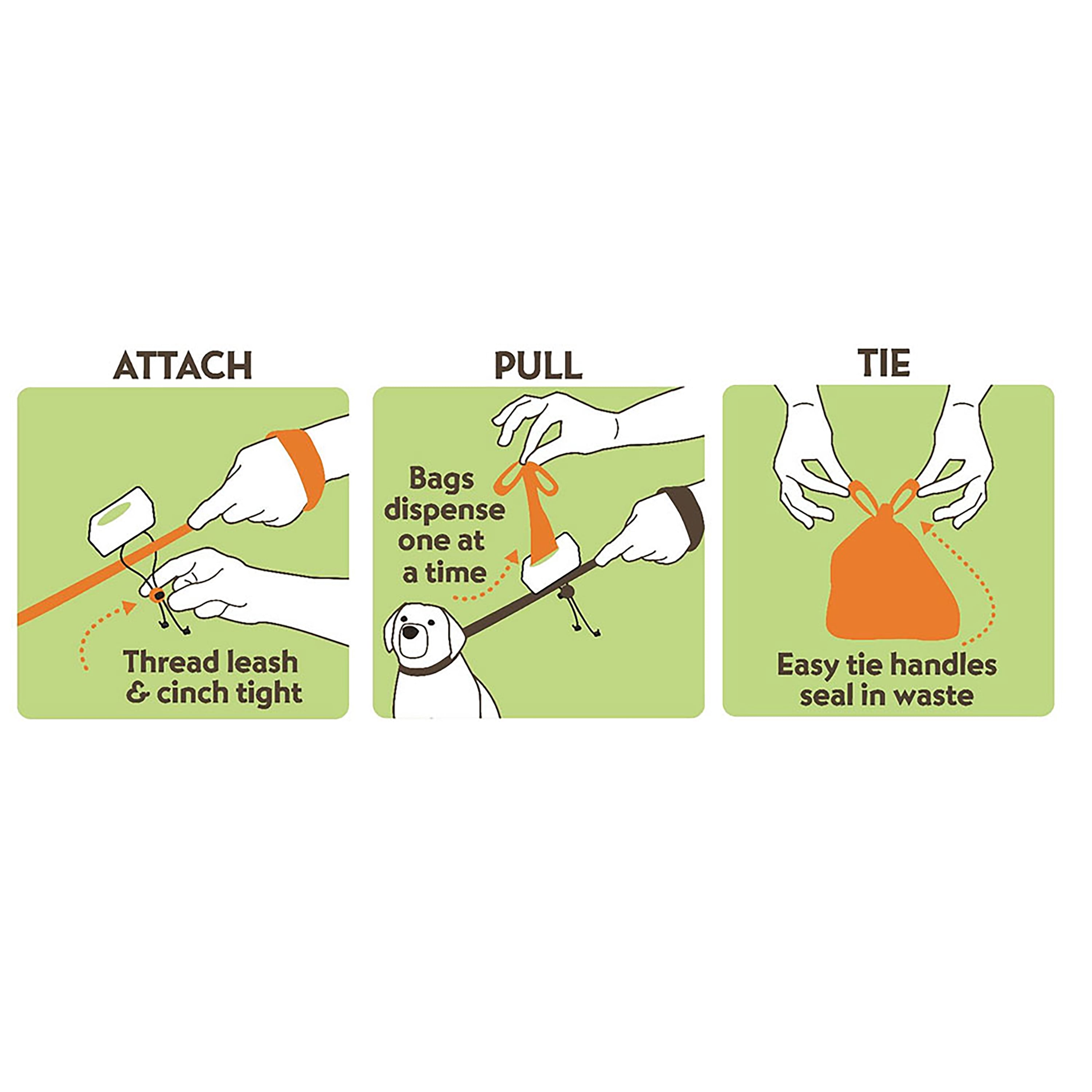 Neater Bags Dog Poop Waste Bags - Dispense Like Tissues with Easy-Tie Handles (210 Bags, Pink Chevron)