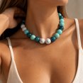 thumbnail image 3 of NICKSUN Colorful Chunky Bead Necklaces For Women Trendy Boho Collar Statement Necklace Choker Summer Beach Jewelry Birthday Gift For Her, 3 of 9