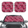 thumbnail image 2 of Fotbe Geometry 2-Piece Car Windshield Sun Shade | Sun Blocker for Car Windshield | Foldable Automotive Interior Accessories for Sun Protection-Small, 2 of 7