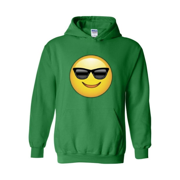 IWPF Unisex Emoji with Sunglasses Hoodie Sweatshirt