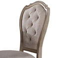 thumbnail image 2 of Acme Furniture Chelmsford Side Chair (Set-2) Beige Fabric & Antique Taupe, 2 of 6