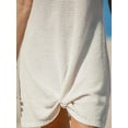thumbnail image 3 of Women Bathing Suit Cover Up Short Sleeve Twist Hem Swimsuit Coverup for Summer Vacation, 3 of 13