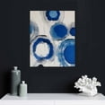 thumbnail image 4 of COMIO  Abstract Watercolor Wall Painting Pictures for Bathroom Wall Decor Navy Blue Canvas Prints Blue and White Wall Art for Bedroom Kitchen Office, 4 of 4