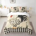 thumbnail image 2 of Manfei Rooster Print Twin Bedding Sets 7-Piece for Teen, Kawaii Farmhouse Animal Bedding Comforter Set, Rustic Buffalo Reversible Sheet Sets, Microfiber Bedroom Decor, 2 of 7