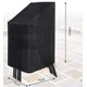 thumbnail image 5 of Funda para muebles de jardín de 2 piezas, funda protectora impermeable para sillones de patio al aire libre con cuerda ajustable (75 * 75 * 120 cm, negro), 5 of 5