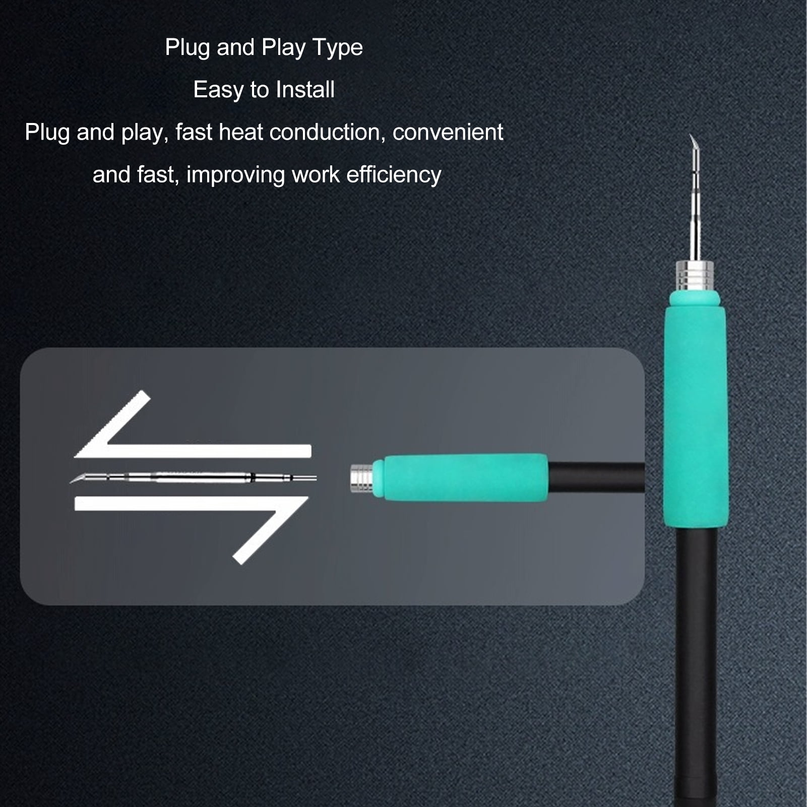 M Buder Soldering Iron Handle 75W 6 Cores Interface Ergonomic Soldering Station Handle with Adjustment Button 24V