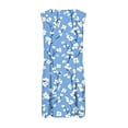 thumbnail image 4 of WTOBBY Women's Floral Print Sleeveless Dress V-Neck Casual Spring Summer Dress with Elastic Waist for Comfort and Flattering Fit,Sky BlueL, 4 of 4